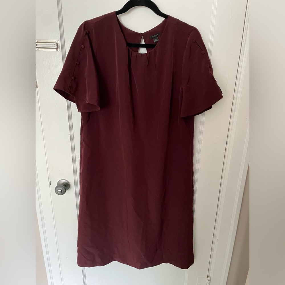 Ann Taylor Burgundy Dress size 16